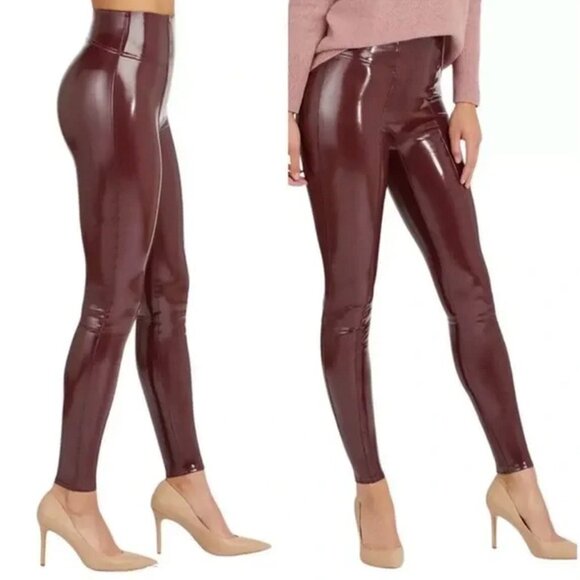 SPANX x Revolve Faux Patent Leather Leggings - Picture 1 of 12
